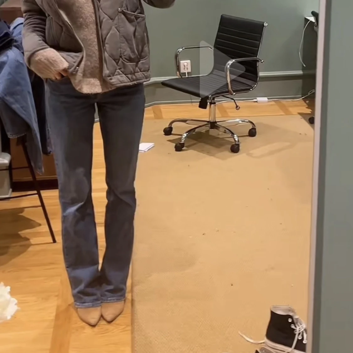 Stiletter i brun mocka  - 90