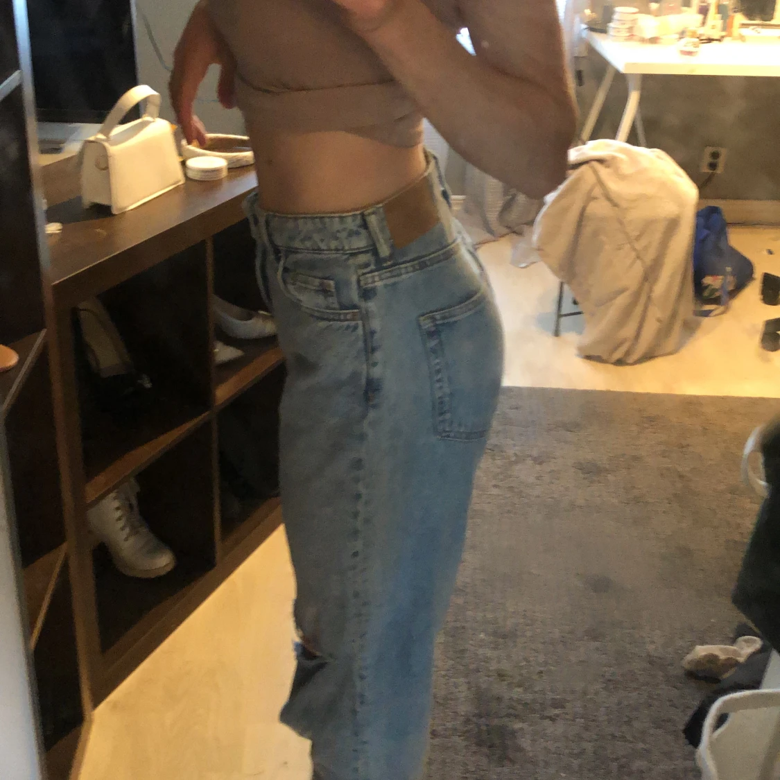 Baggy jeans med hål - 90