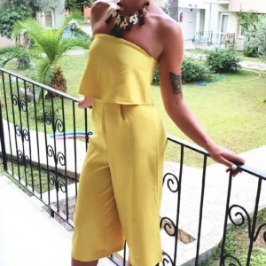 Yellow culotte jumpsuit - Only worn a few times