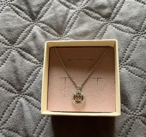 Lily & rose halsband+örhängen  - Jättefint Lily and rose halsband och örhängen! Silver med rosa sten😍 Kan köpas separat också! Köparen står för frakt:) 