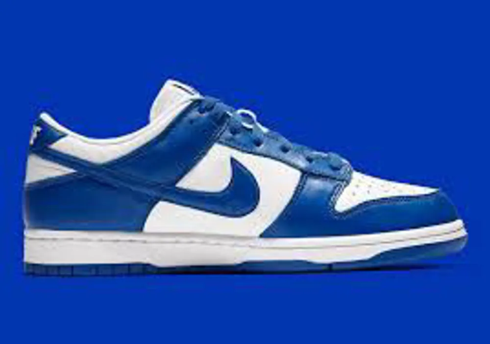 Det är en Nike dunk sko som är i färgen kentucky blue som jag fick i present har använts fåtal gånger . Skor.