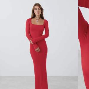 Röd klänning från Gina tricot, slutsåld i storlek xxs/xs