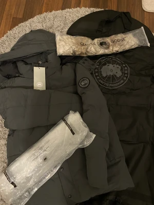 Canada goose grå Wyndham black label - Helt ny grå canada goose Wyndham i storlek L kan eventuellt passa M om man är lite fyllig. Allt kommer med ( dustbag, päls och jackan). Kan byta mot en grå eller svart canada goose eller en burberry jacka. Kan även gå ner i pris. 