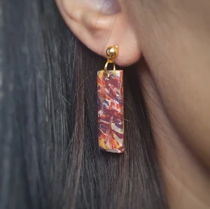 Handmade earrings - Handgjorda örhängen. Material: polymerclay/ resin 