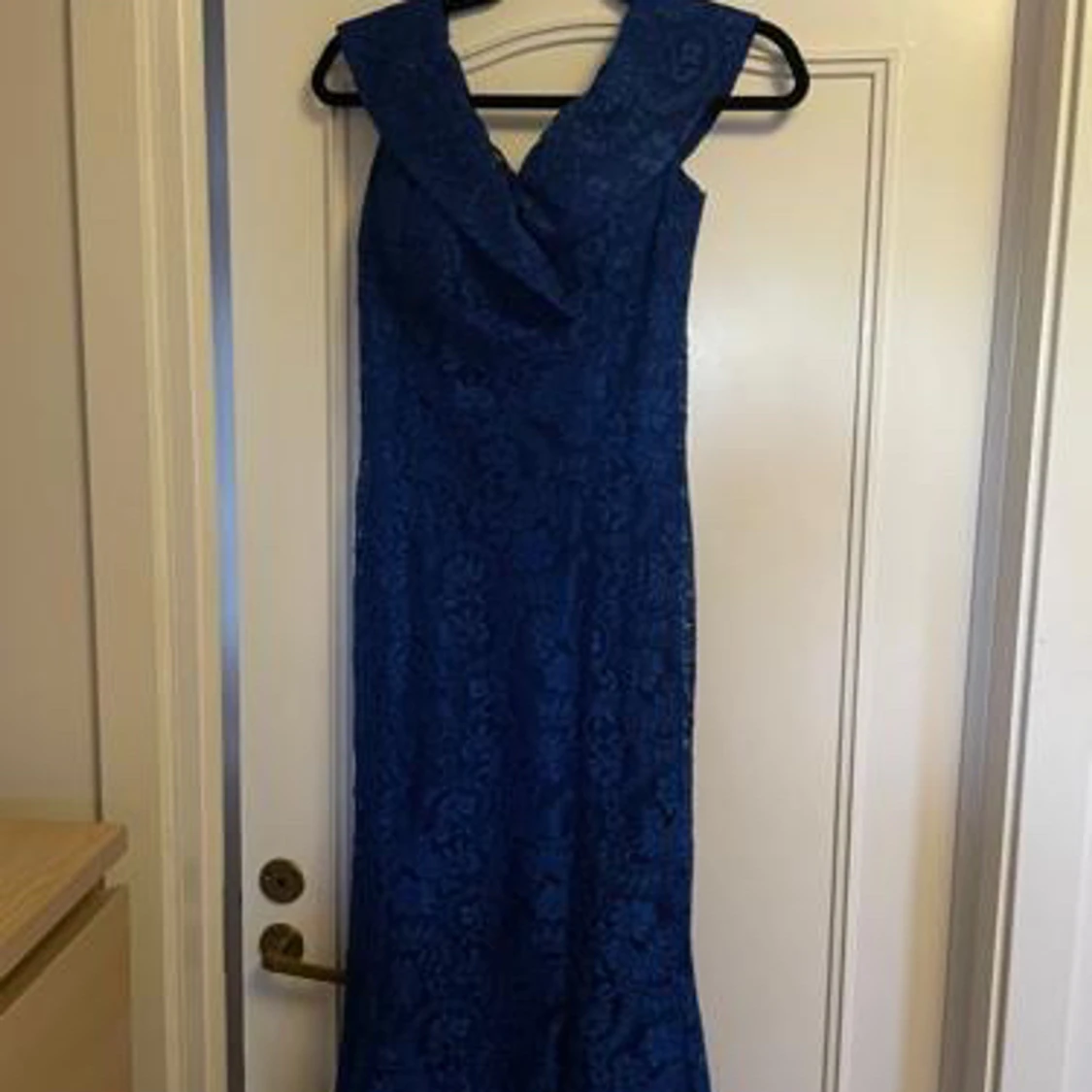 Blå festklänning - 90