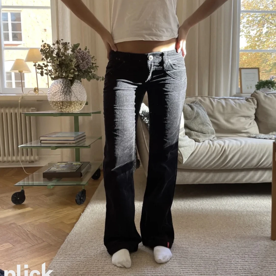 Lågmidjade byxor - 90