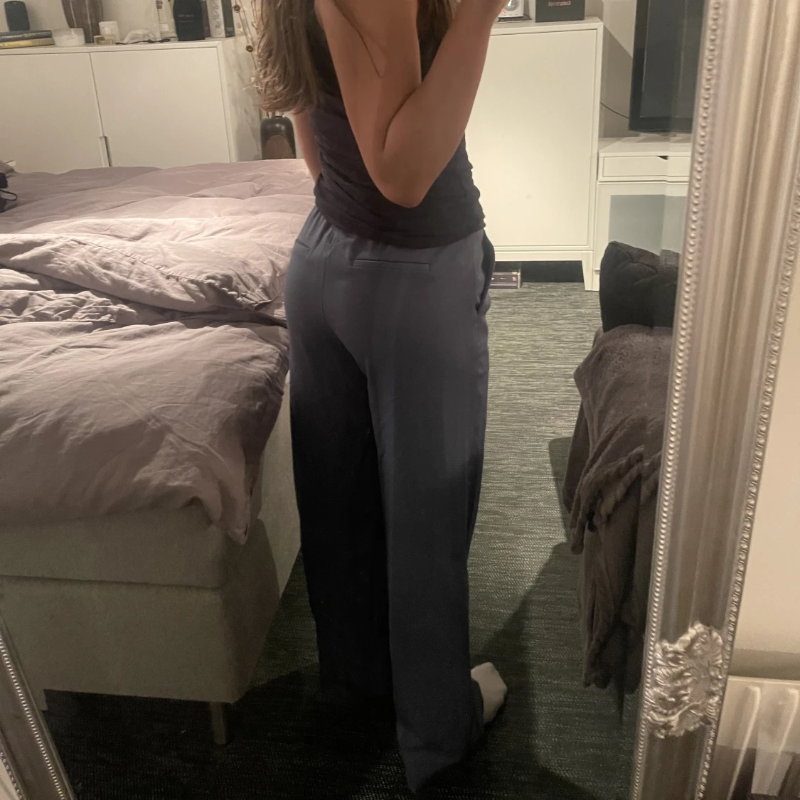 Grå kostymbyxor - 91