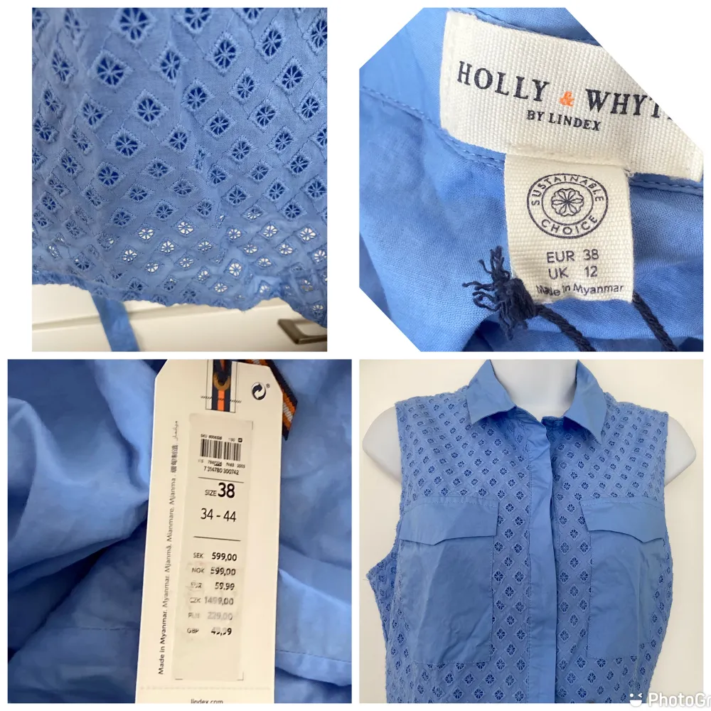 Holly&whyte blå skjortklänning i stl 38. Oanvänt . Klänningar.