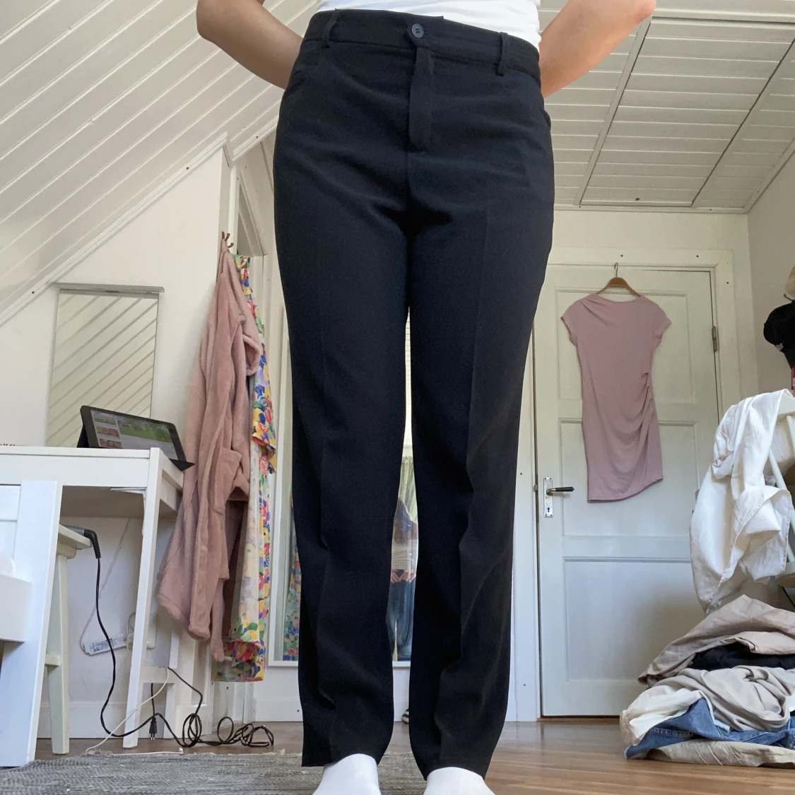 Lågmidjade kostymbyxor - 90