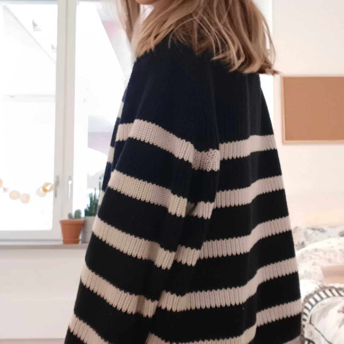 Stikad tjock tröja  - 90