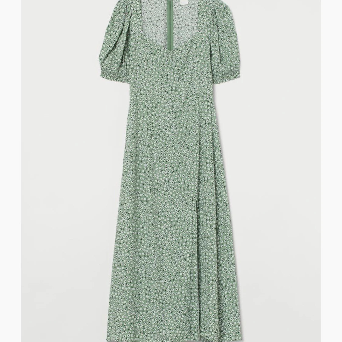 Grön blommig klänning  - 90