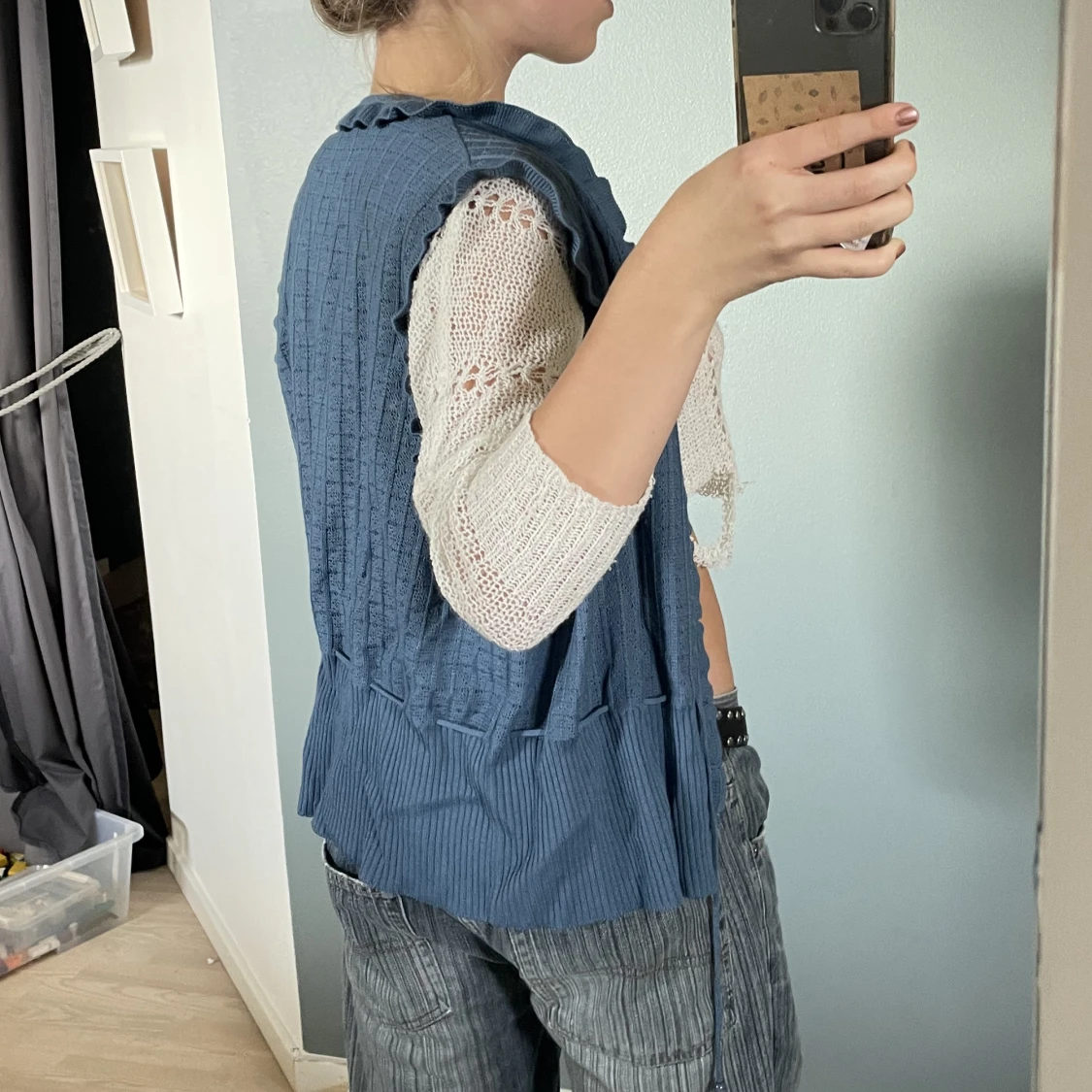 Blå väst vintage  - 90