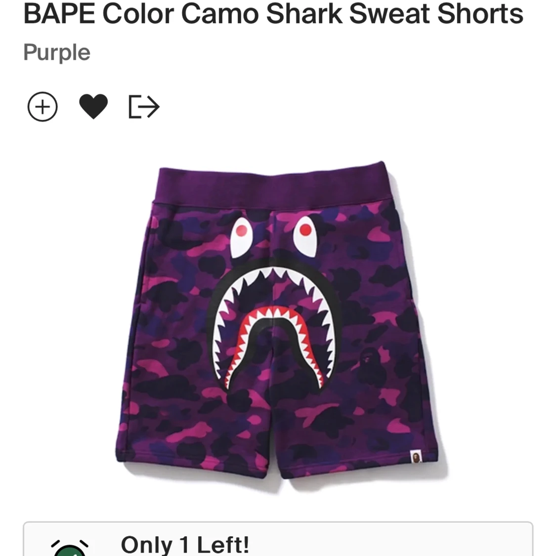 Bape purple shorts 