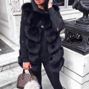 Päls väst - Snygg päls väst som passar allt mellan XS-M