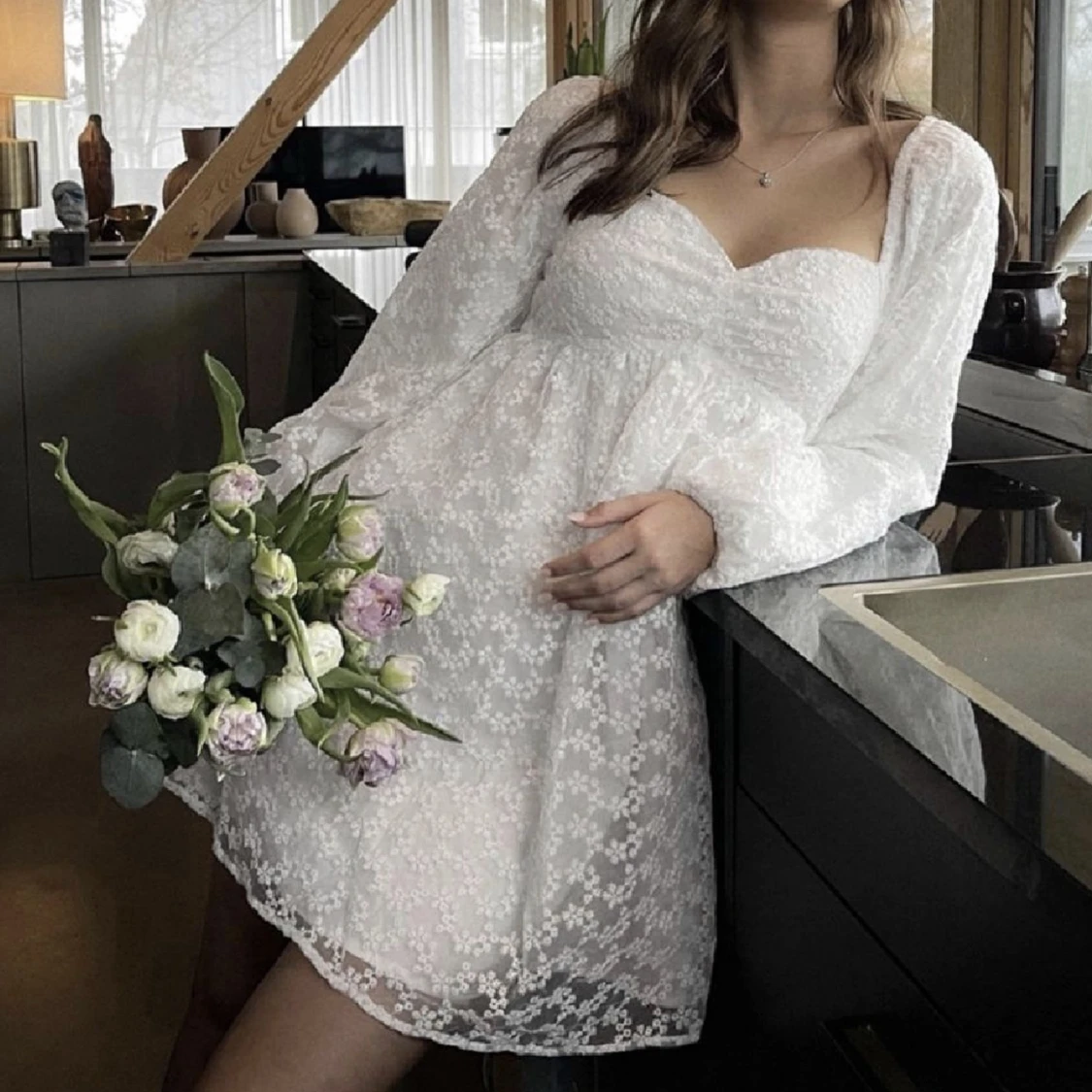 Vit klänning/ studentklänning 