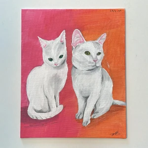 Färgglad tavla - Platt canvas. Utgångspris: 150:-