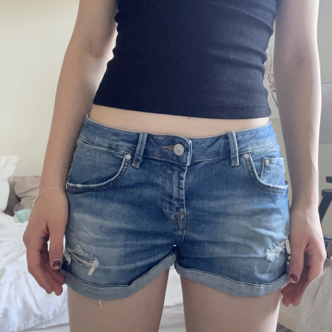 LTB lågmidjade jeansshorts
