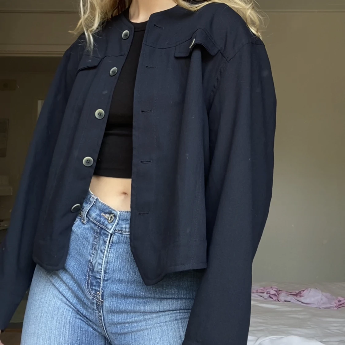 Tunn marinblå jacka - 91