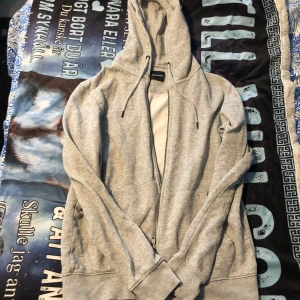 Zip up hoodie - Helt vanlig grå zip up utan fel 