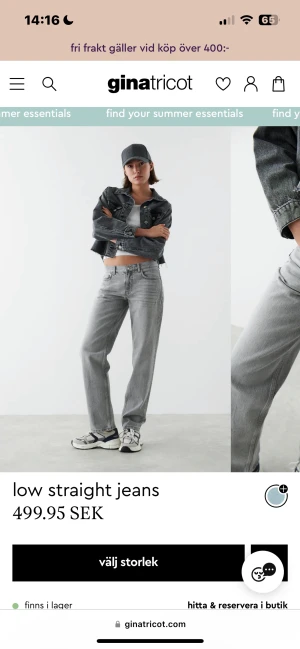 Low straight jeans - Low waist, raka jeans från Gina tricot🤍sparsamt använda, nypris är 499