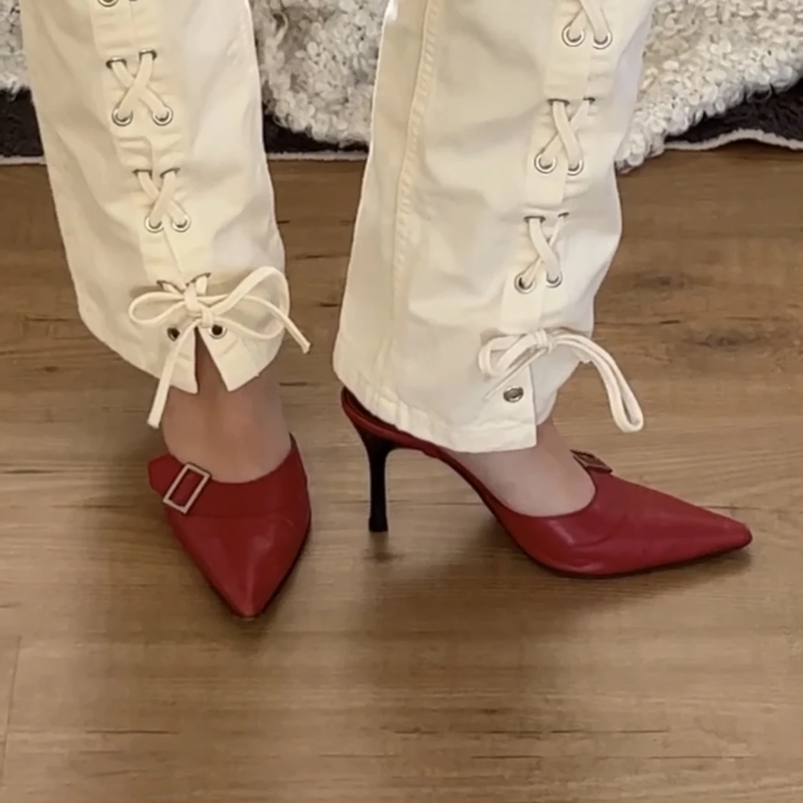 Röda vintage klackar - 90