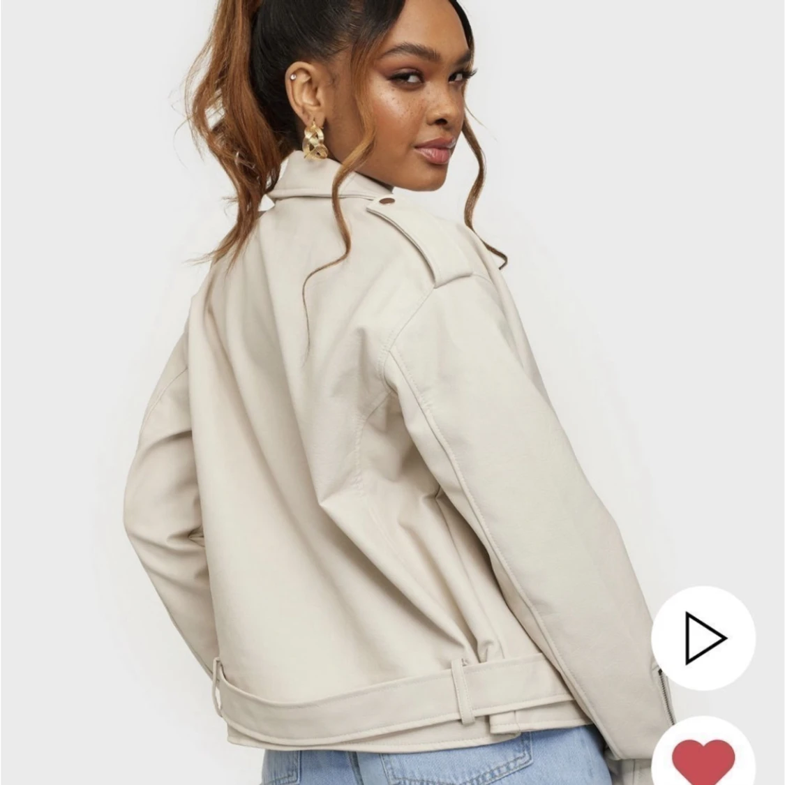 Skinnjacka cream - 90