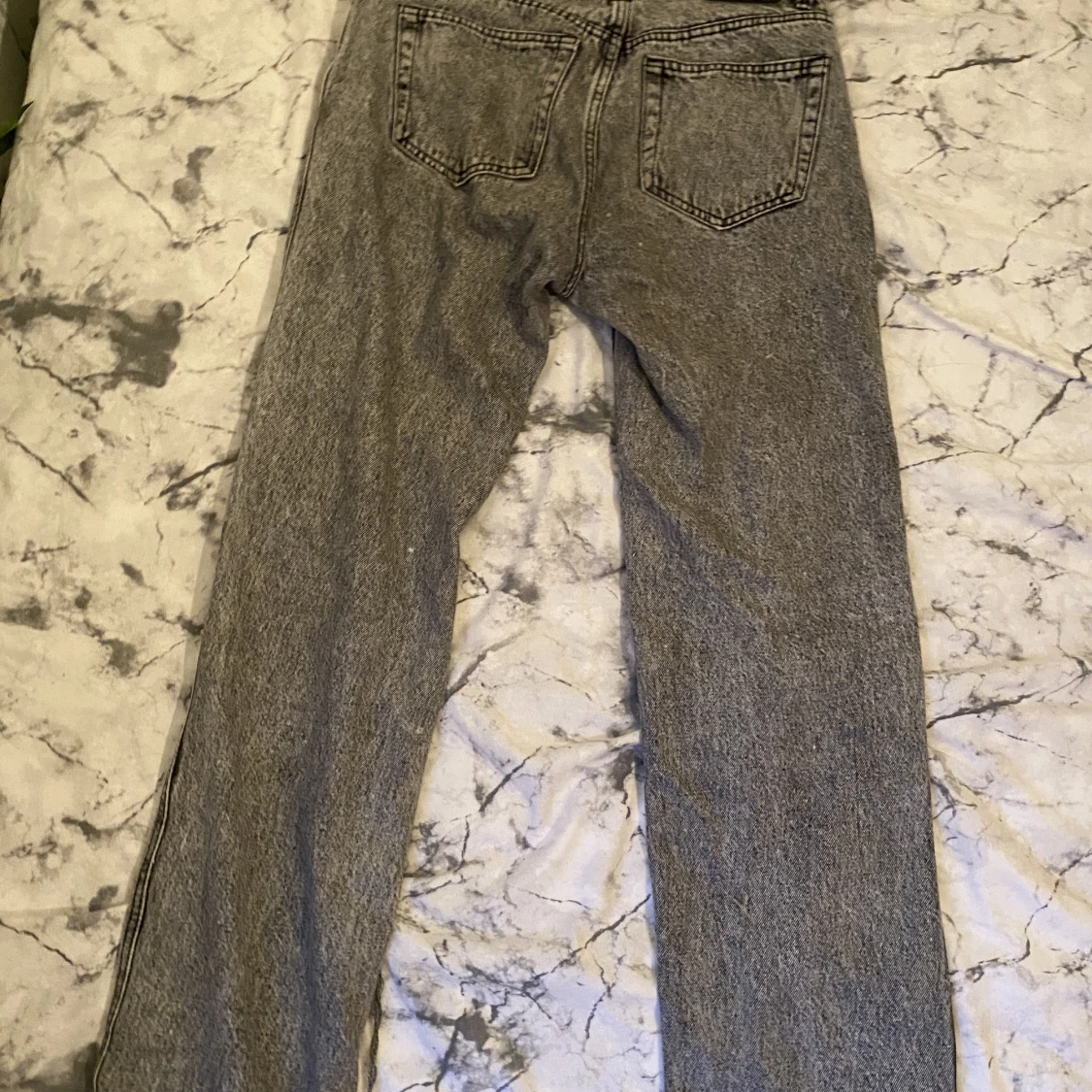 baggy lågmidjade jeans med hål - 90