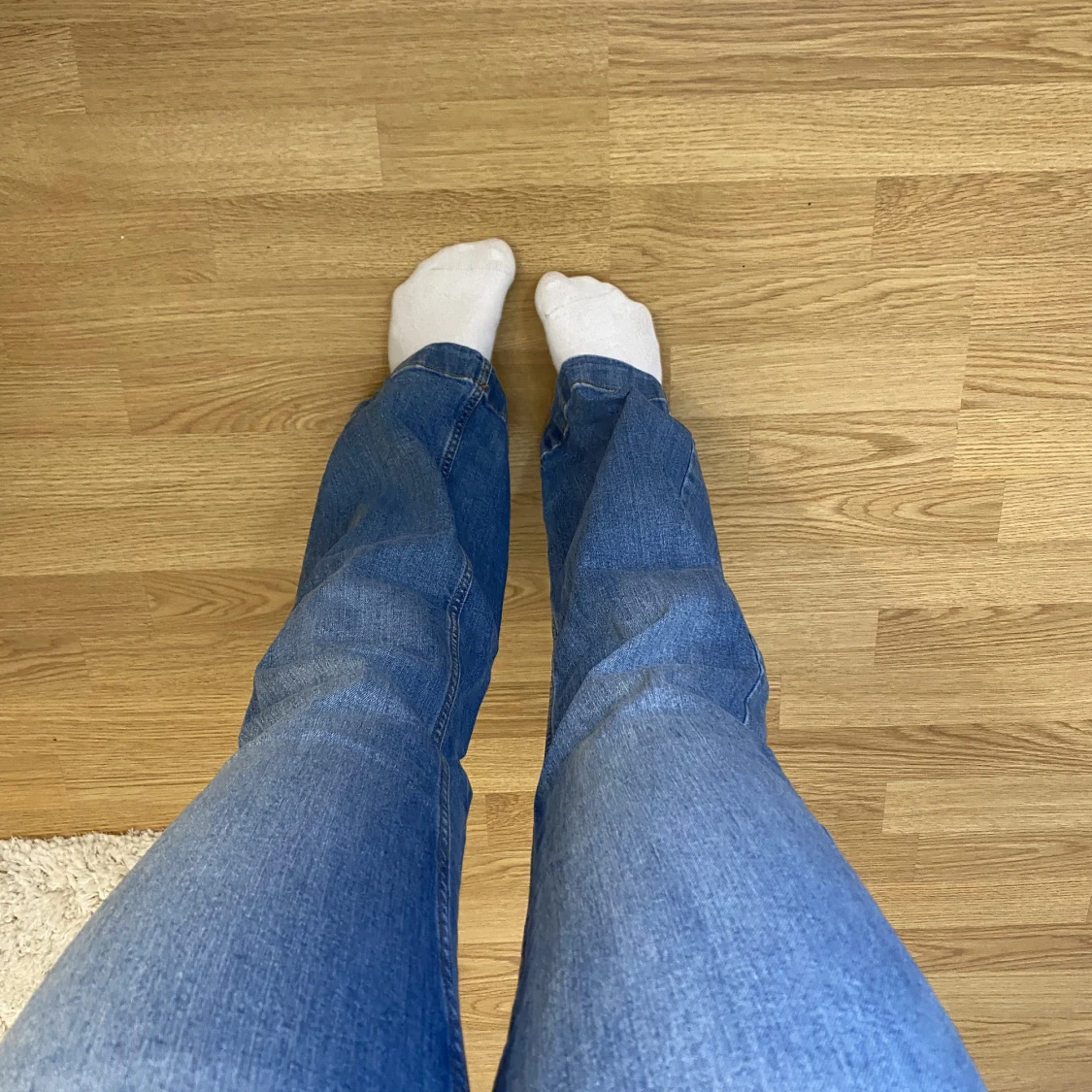 Blåa bootcut jeans - 91