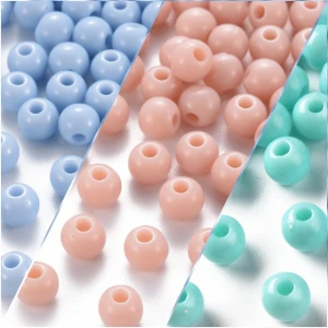 150 PACK! Akrylpärlor i tre olika färger 6mm - Gratis frakt  150 PACK! Akrylpärlor i tre olika färger 6mm + 60cm Armbandstråd 