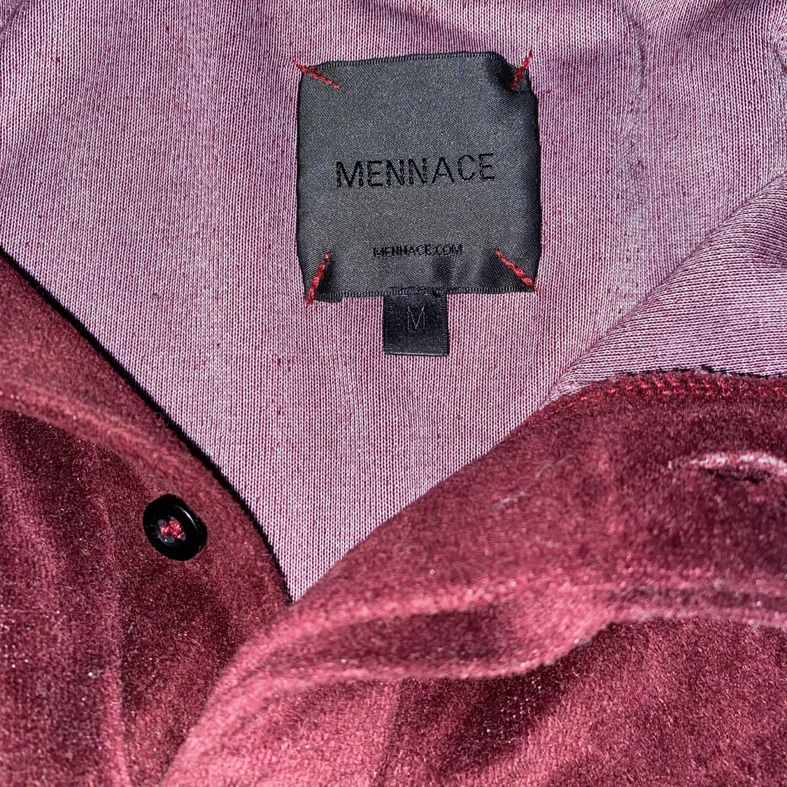 Vinröd Långärmad Piké - 90