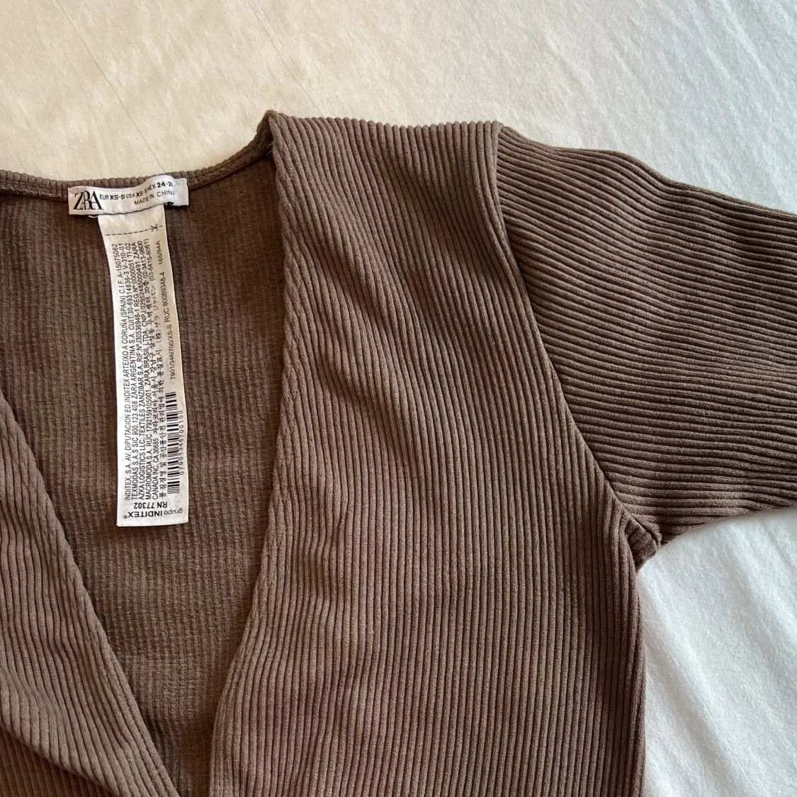 Brun croppad seamless top - 91