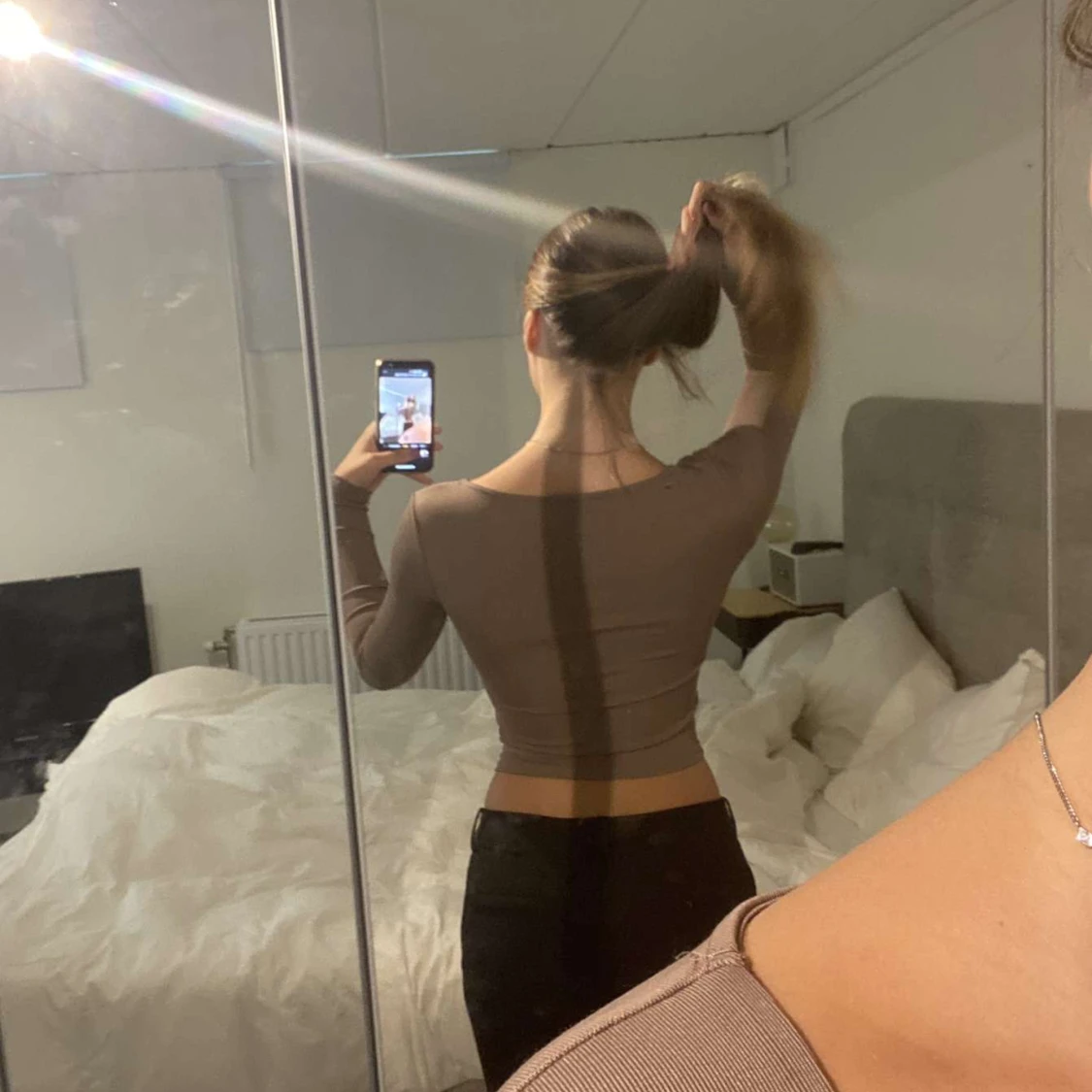 Lila brun tröja  - 91