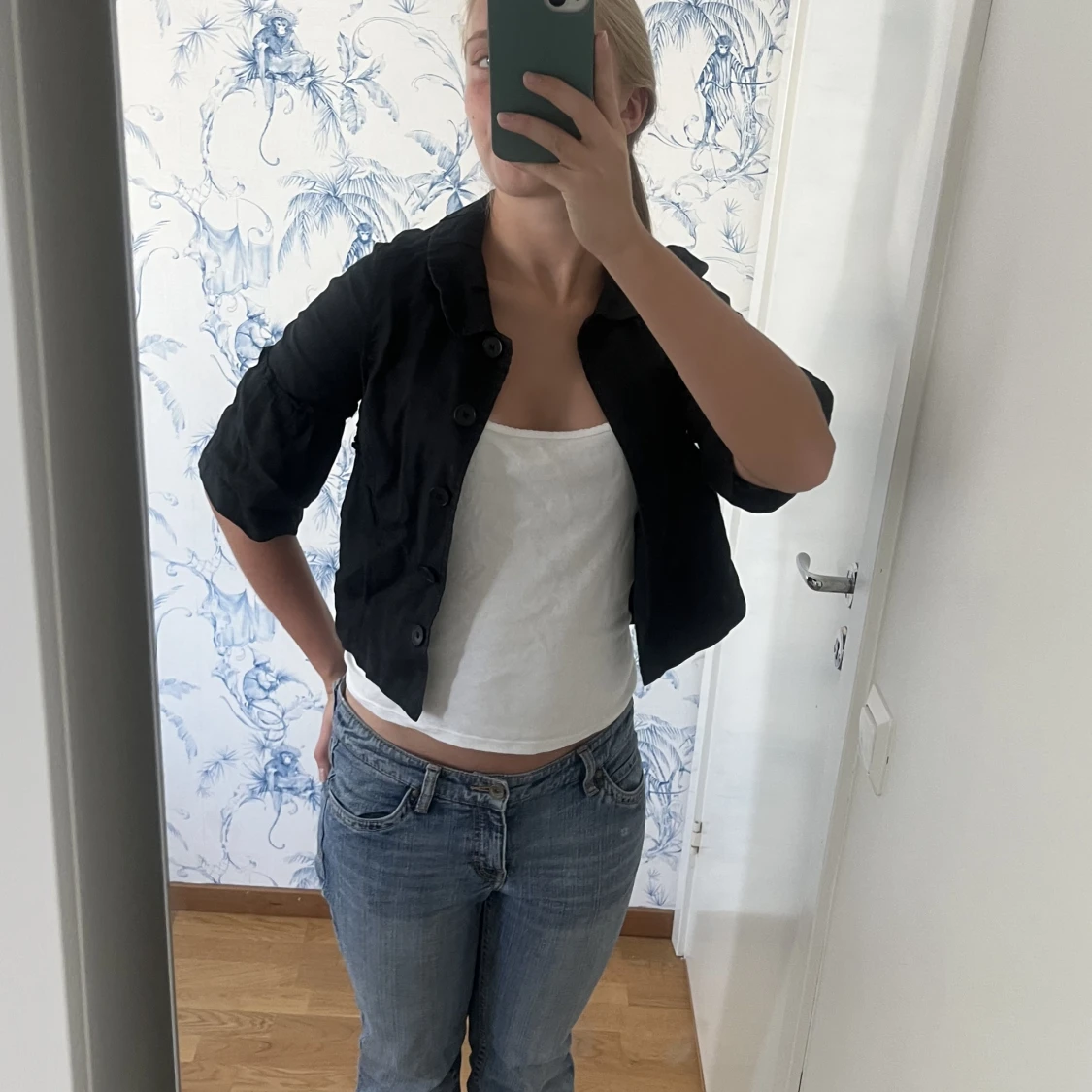 Trekvartsärmad kofta - 90