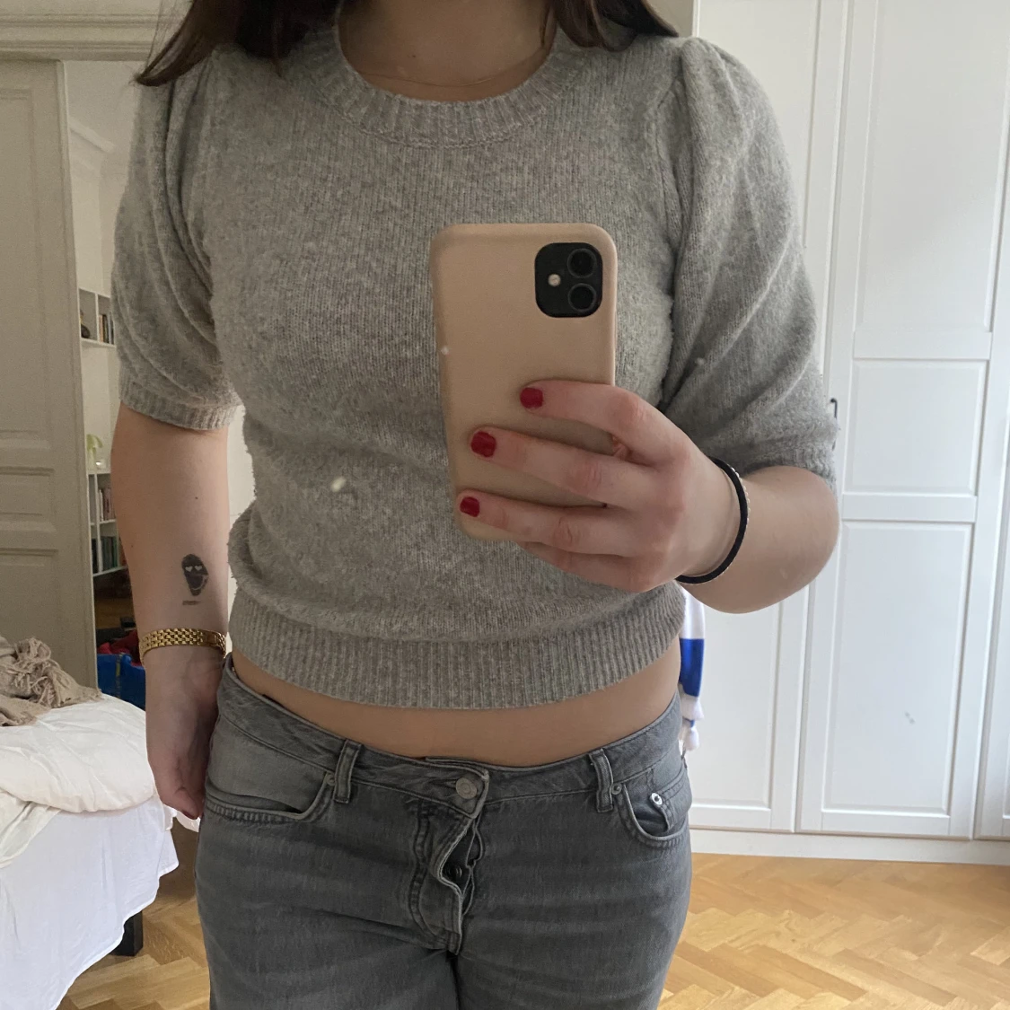 Stickad T-shirt  - 90