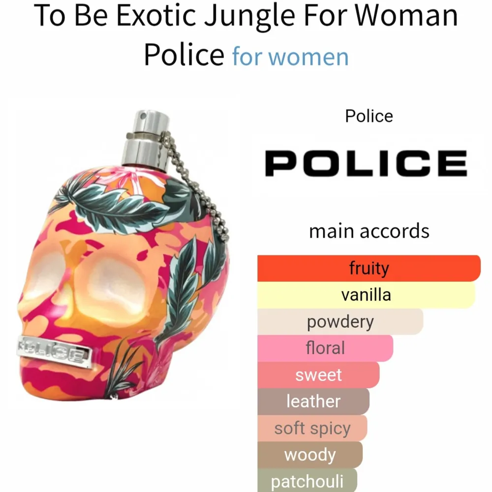 Parfymen To be exotic jungle från märket Police! :) 40 ml från början och det är ca 80 % kvar! Det går bra att klicka på 