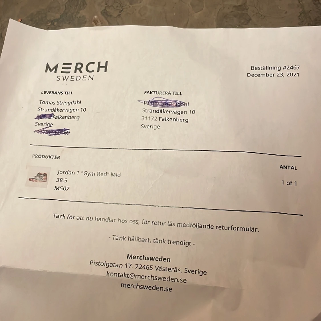 Jordan 1 mid (gym red) - 90