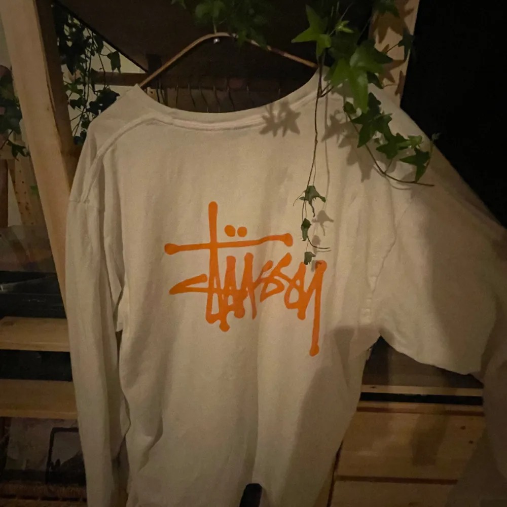 En långärmad t shirt från stussy, inga fel på den överhuvudtaget  Storlek L  Passar mig bra, 183cm. Tröjor & Koftor.