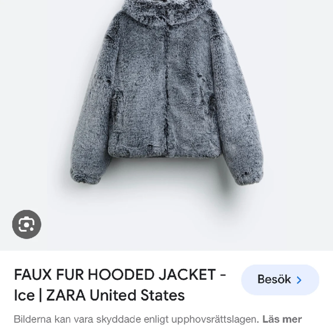 Zara jacka faux fur