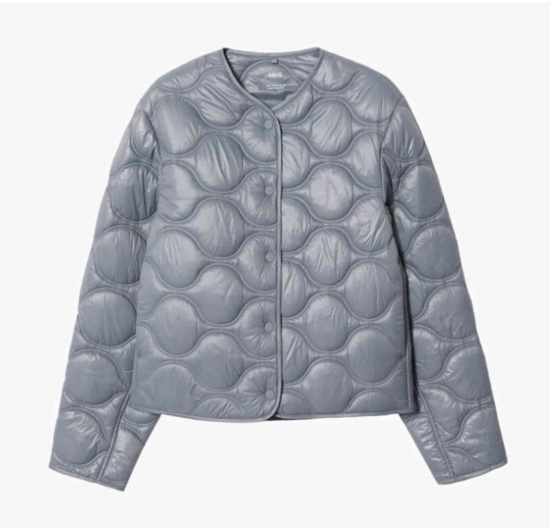 Grå quiltad jacka 