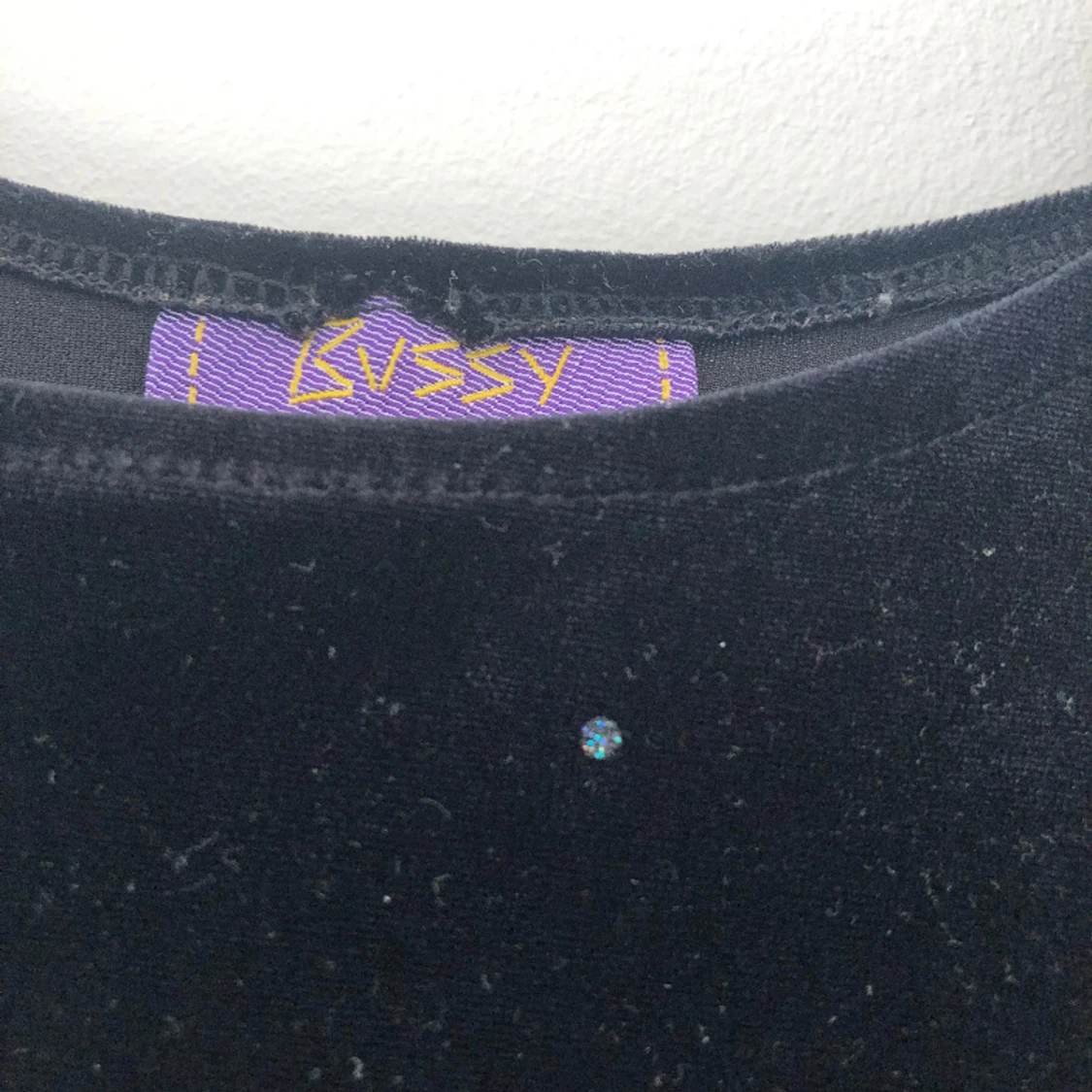 SVART SAMMETS TOPP - 90