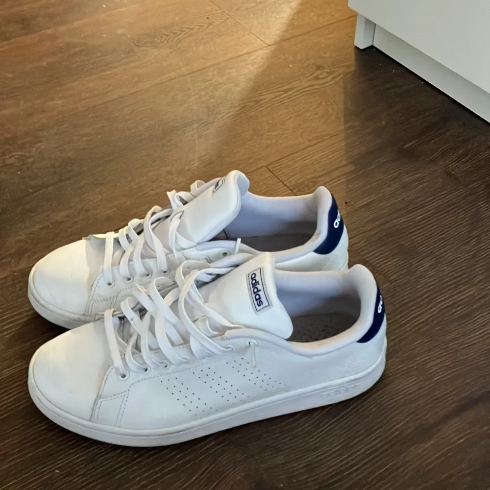 Vita addidas skor storlek 44/2/3 Lite använda kan tvättas så blir de som nya. Skor.