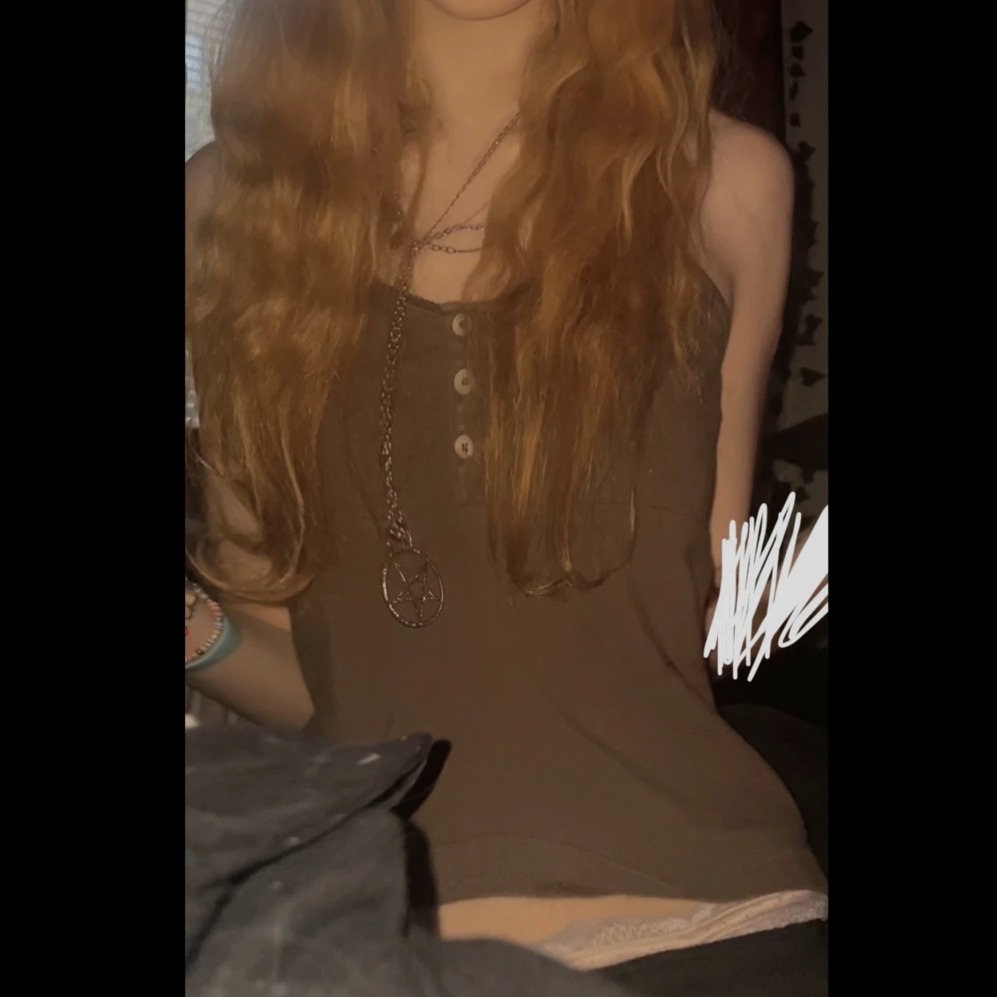 Brun brandy Melville linne med knappar 🤎 - 91