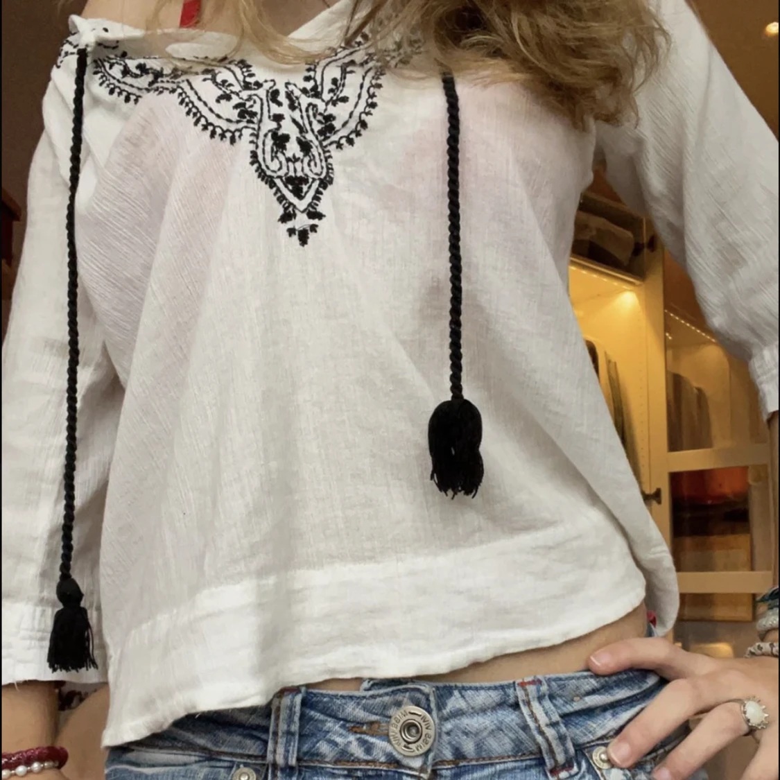 Trekvarts ärmad blus!💗 - 90