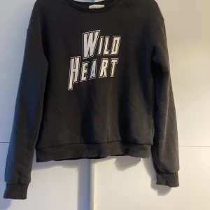 Sweatshirt från Kappahl  - Sweatshirt från Kappahl med tryck. Ser svart ut på bilden men är mörkgrå.
