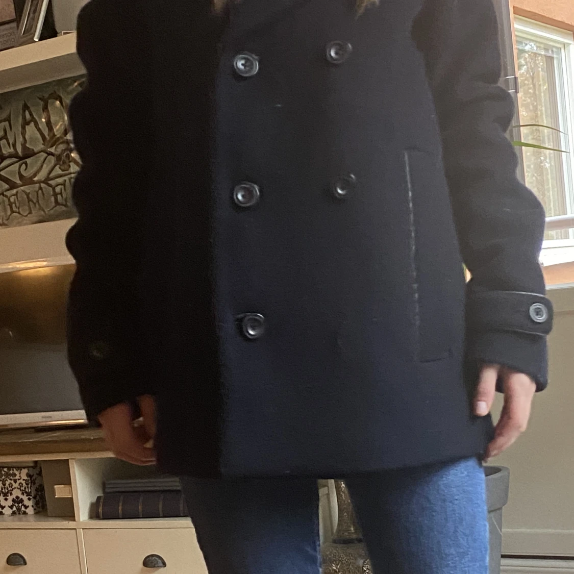 Mörkblå kappa  - 90