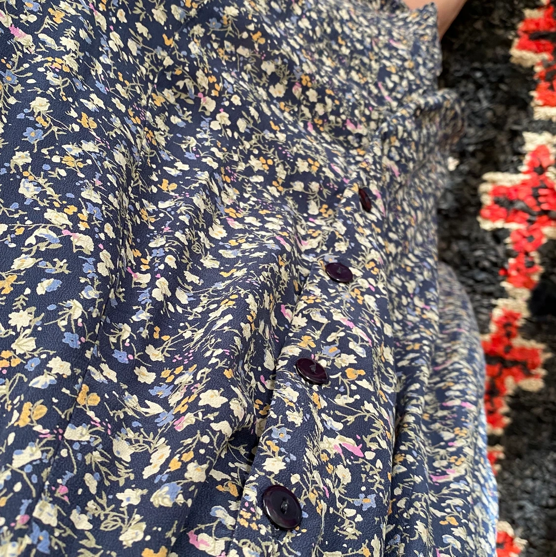 Blommig vintage klänning strl M-L - 91