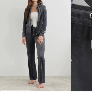 Gina tricot  - Hej! ska sälja mitt sett som är ifrån Gina tricot köpt i december. Knappt använd inget fel med setet alls snörana finns kvar ser fortfarande helt ny ut len fortfarande koftan är i storlek s o byxorna xs!💕 skriv för frågor eller bilder!💕💕💕