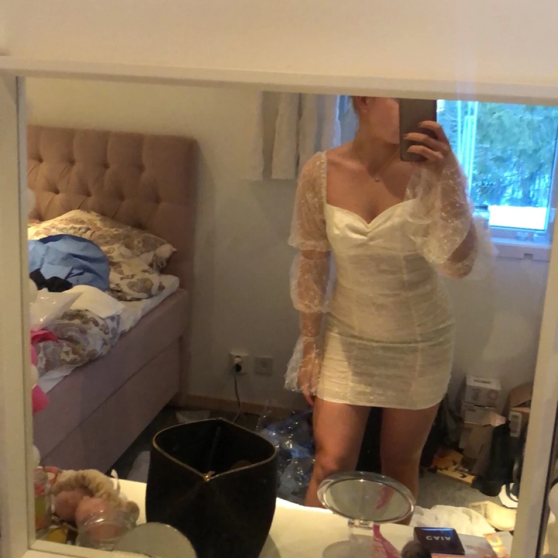 Vit klänning str S - 90