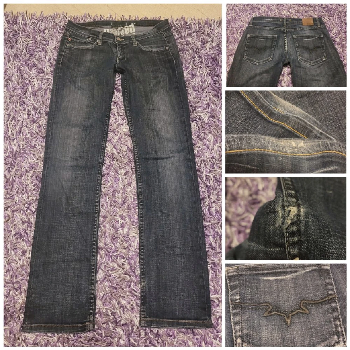 lågmidjade jeans - 91