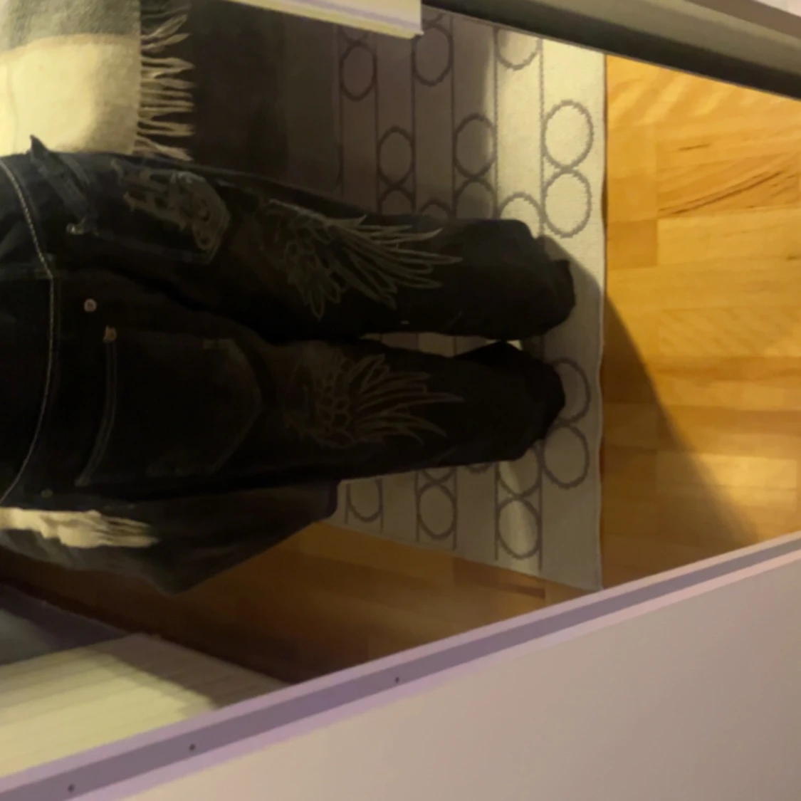 Baggy jeans med patches - 91